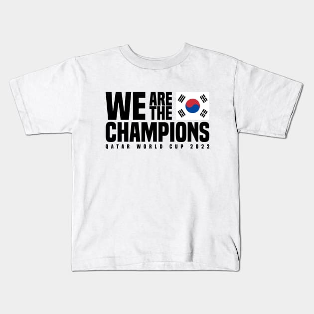 Qatar World Cup Champions 2022 - South Korea Kids T-Shirt by Den Vector